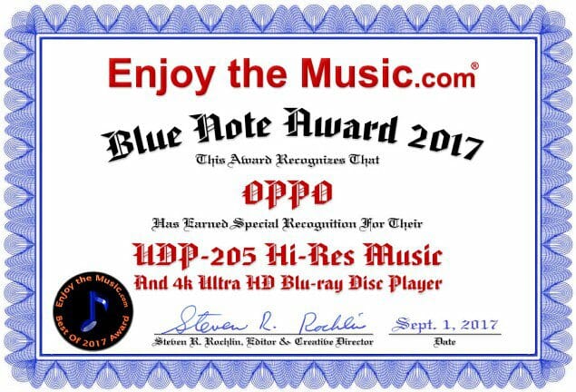 Nagroda serwisu Enjoy the Music dla odtwarzacza OPPO UDP-205