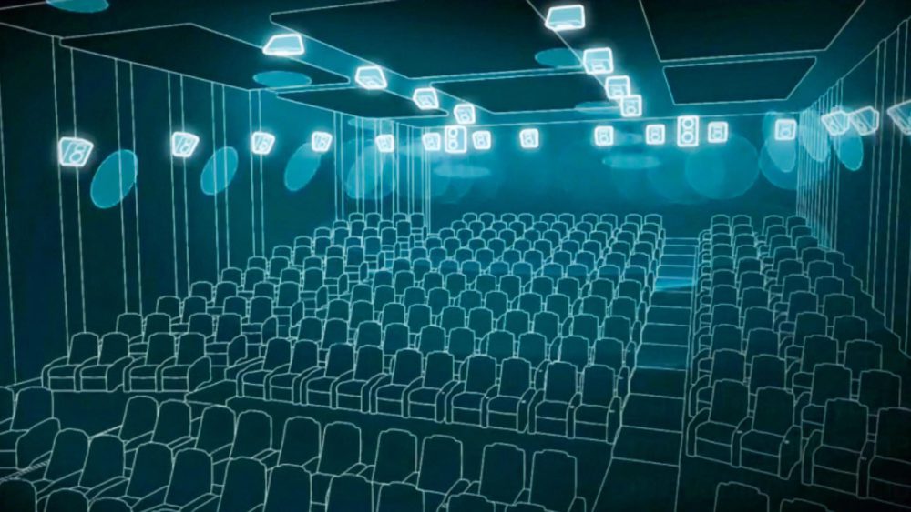 Sala kinowa z systemem Dolby Atmos - wizualizacja