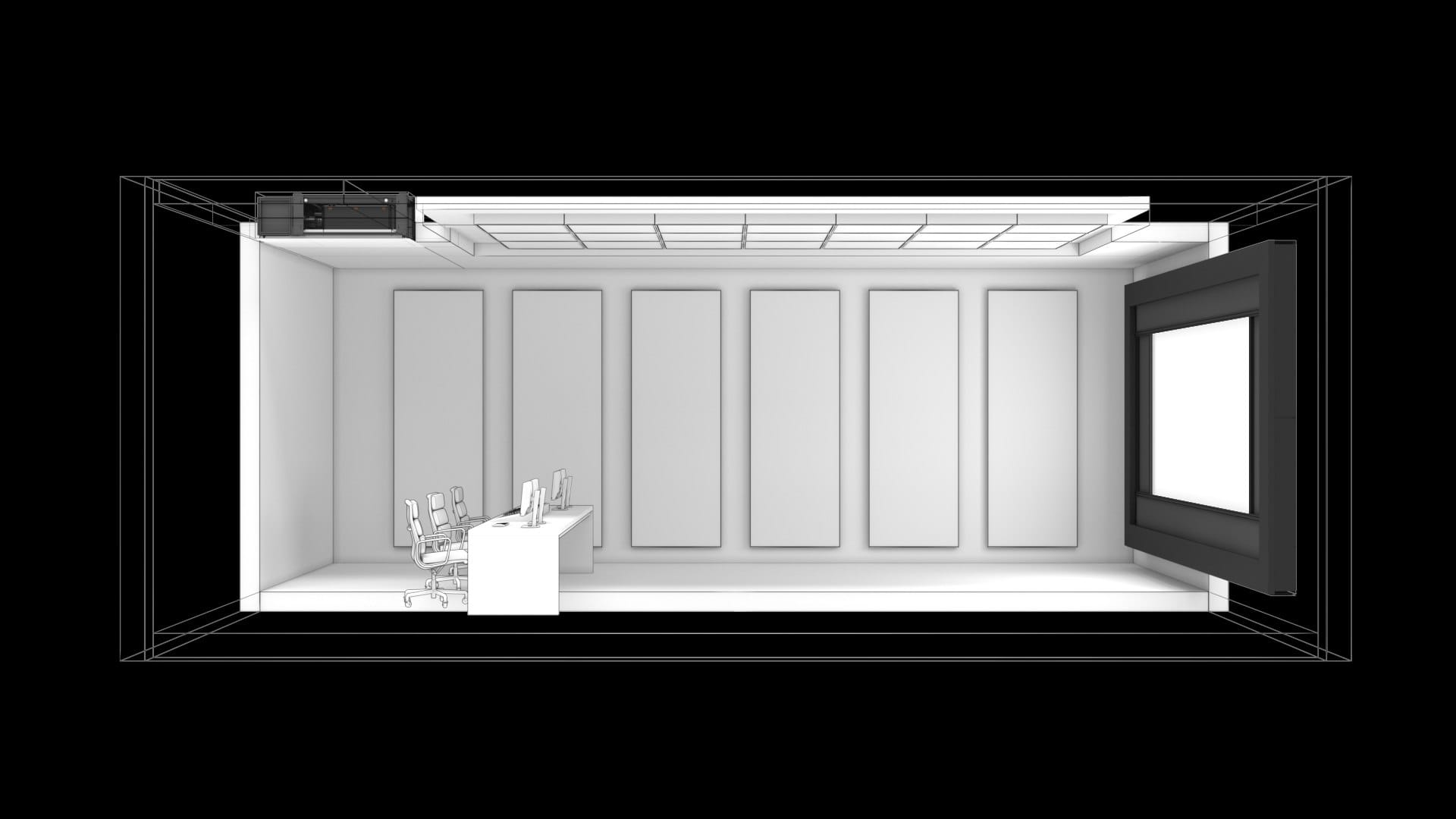 ukrycie projektora w suficie