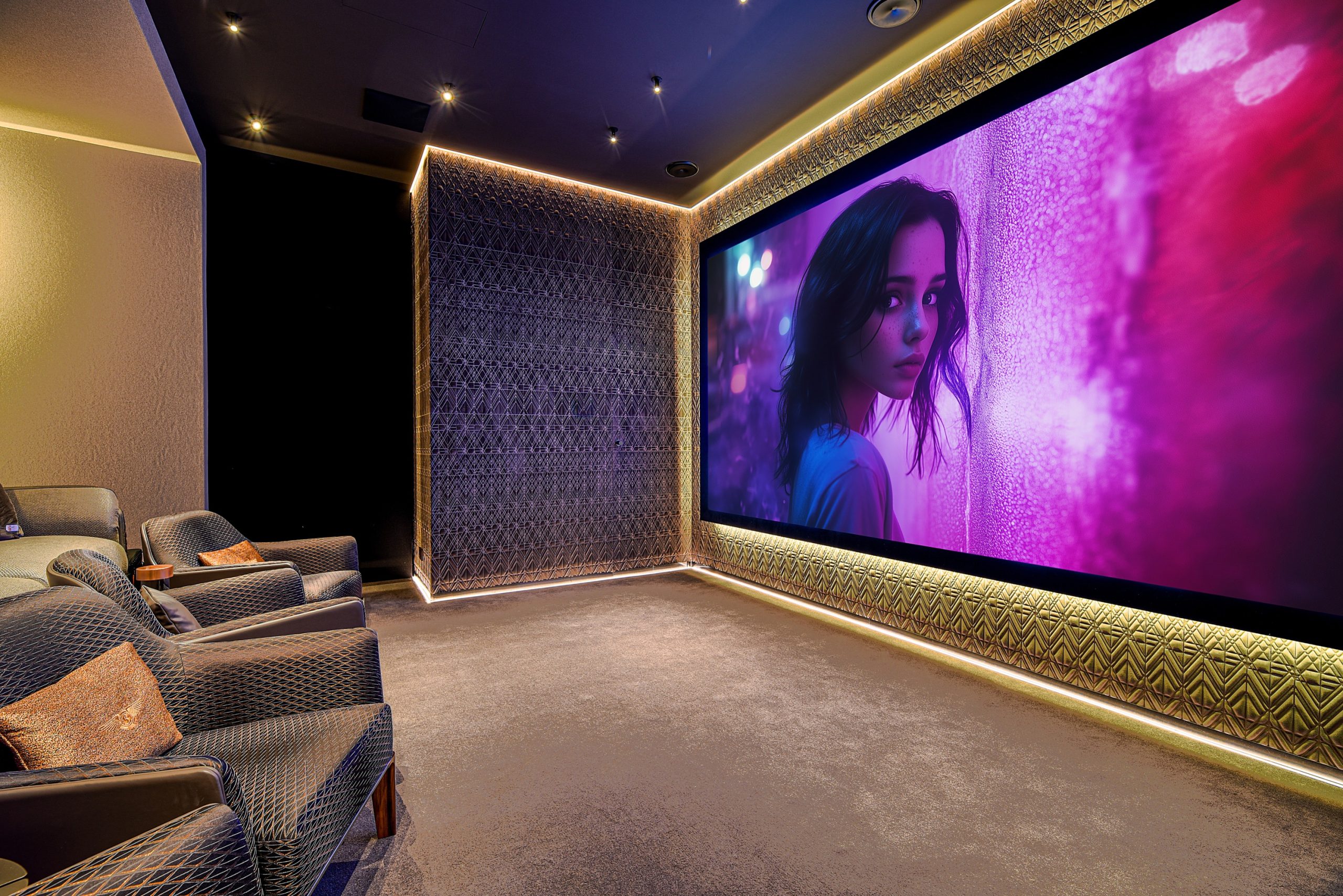 Showroom Cinematic w Warszawie — prywatna sala kinowa dostępna do prezentacji dla architektów i inwestorów