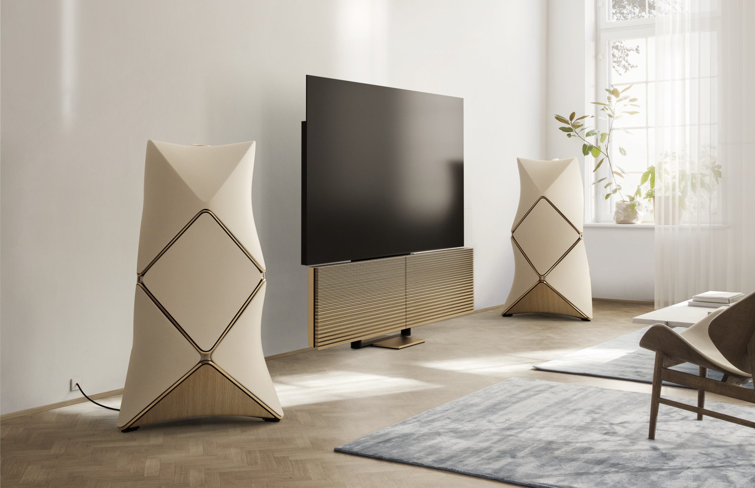 Designerski system Bang and Olufsen w eleganckim wnętrzu