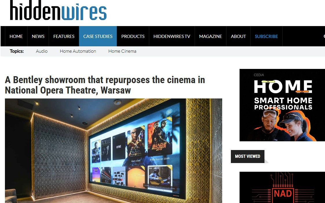 Publikacja realizacji Cinematic w HiddenWires